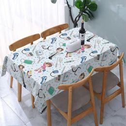 Table Cloth Cartoon Tablecloth Rectangular Fitted Waterproof Nursing Print Cover For Party