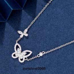 Pendant Necklaces S Sterling Sier Seik0 Graffss Phantom Butterfly Necklacfull Diamond Hollow Simple Temperament Light High Version Clavicle Chain