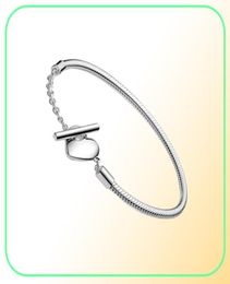 Designer Jewellery 925 Silver Bracelet Charm Bead fit Moments Heart T-Bar Chain Slide Bracelets Beads European Style Charms Beaded Murano2245662