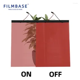 Window Stickers FILMBASE Self-adhesive Pdlc Film Red Smart Color Glass For Sliding Door Or
