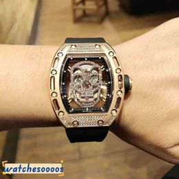 Luxury Watches Mechanical watch Swiss Movement Limited Edition Mechanics Wristwatch Wine barrel leisure business rm052 fully Mei gold ca