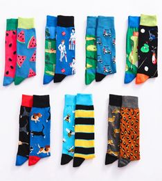 Funny Cotton Fashion Socks for Men Cool Yin Yang Socks Left and Right Foot Different Printed Socks Cartoon6634667