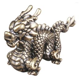 Garden Decorations Brass Dragon Ornament Adornment Decorative Statues Vintage Table Retro Chinese Animal Desk