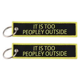 Keychains & Lanyards Various Types Of Cartoon Cool Key Tag Embroidery Fobs For Motorcycles Cars Bag Backpack Keychain Fashion Ring Gi Otjaw