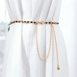 Belts Waist Chain Women Korean Version With Fine Pearl Decoration Dress Art Belt Retro Fashion Metal Skirt