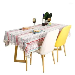 Table Cloth Linen Home Decoration Tassel Ethnic Style Tablecloth Classic Coloured Printed