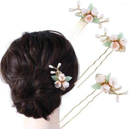 Hair Accessories Headdress Flower Comb Ancient Style Hairpin Hanfu Sticks Set Headwear Chinese