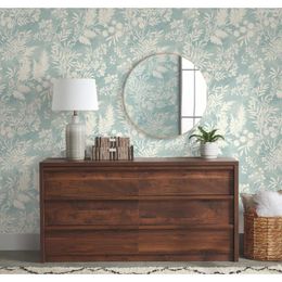 Wallpapers Walls Decor Blue Adaline Floral 2 Panels Peel & Stick Wallpaper 18" X 12' For Bedroom Kitchen Home Decoration Wall Stickers