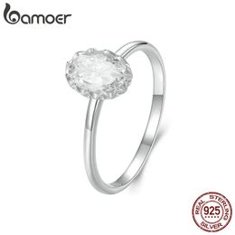 Engagement Ring Womens Solitaire Promise Rings 925 Sterling Silver with White Gold Plated MSR049 240402