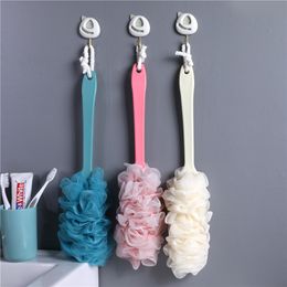 Household Long Handle Bath Brush Long Handle Bath Ball Increase Bath Towel Bubble Bath Gauze Net Back Brush