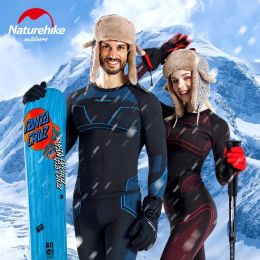 Bras Naturehike New Winter Sports Underwear Set Cycling Base Layer Pant + Top Baselayer Women Long Sleeve Snowboarding Skiing Hiking