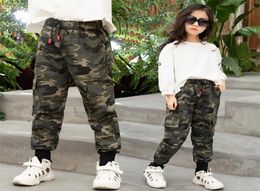 INS girls long pants 413 years old Cotton Spring and autumn casual Printed camouflage pants cargo pants for kids LJ2010193940574