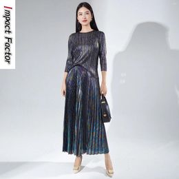 Work Dresses Three House Spring And Autumn Unique Set Skirt Metal Vintage T-shirt Top Casual Temperament Half Two Piece