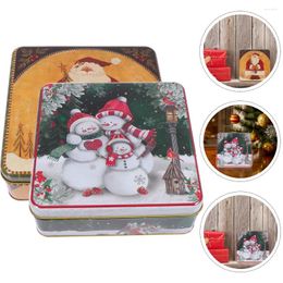 Storage Bottles 2 Pcs Christmas Supplies Biscuit Containers Candy Chrismas Gifts Empty Box Tinplate Cookie Elder Vintage