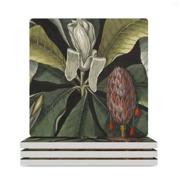 Table Mats Vintage Tropical Umbrella Tree Ceramic Coasters (Square) For Ceramics Kawaii Teapot Mat Flower