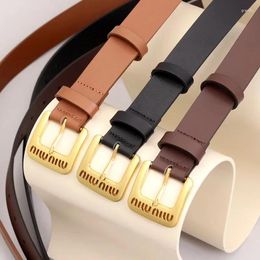 Belts 2024 Top Classic Belt Luxury Mi Letter Buckle High Quality Genuine Leather Women For Dress Designer