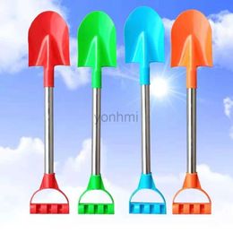 Sand Play Water Fun Children Beach Shovel 56cm Stainless Steel Pointed Shovel Toy Sand Snow Thickened Play House Beach Shovel Outdoor Toys Kids Gift 240402