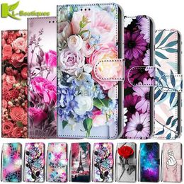 Cell Phone Cases Painted Leather Flip Case for iPhone 13 Pro Max 11 12 X XR XS MAX Mini 7 8 Plus SE 2020 6 6S Cover Fashion Women 2442