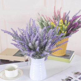 Decorative Flowers Artificial Flower Plastic Elegant Faux Lavender Wedding UV-resistant Fake Horticulture Supplies