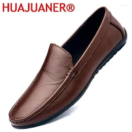 Casual Shoes 2024 Men Boat Business Breathable Mens Loafers Moccasins Flat Genuine Leather Footwear Slip On Antiskid