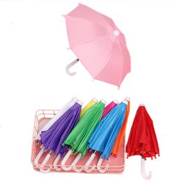 1 Set Multiple Mini Creative Doll Umbrella 10 Colors Yellow Purple Green Accessories For Barbie Doll Kids Toy