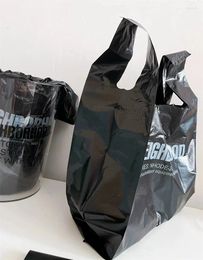 Storage Bags NBHD Extra Thick Large Portable Garbage Bag Household Fashion Plastic Vest