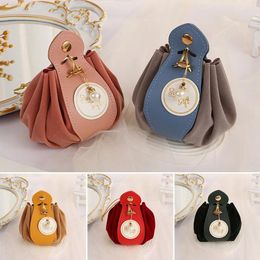 Gift Wrap Luxury Leather Flannel Bag Wedding Candy Packaging With Drawstring Birthday Party Babay Shower Decoration Supplies