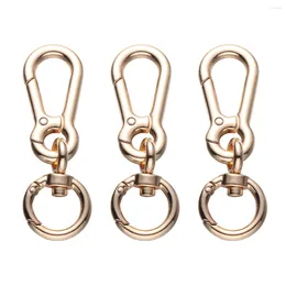 Dog Collars 3pcs Retractable Key Chain Traction Rope Hook Durable Smooth DIY Metal Replacement Webbing Bag Strap Shoulder