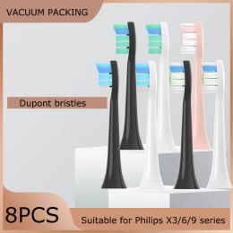 8Pcs for Philips HX3/6/9 Replacement Toothbrushes Heads Sonicare Electric Toothbrush Heads Vacuum Soft DuPont Bristle Nozzles