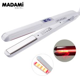 Irons Hair Care Iron Infrared Ultrasonic Cold Keratin Treatment Argan Oil Smooth Hair Flat Irons Recover Damaged Tool Dual Voltage