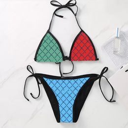 24SS Sexy Women Designers Zestawy bikini z czysty pasek kształt stroju kąpielowego Panie Kąciki Kąciki pływanie