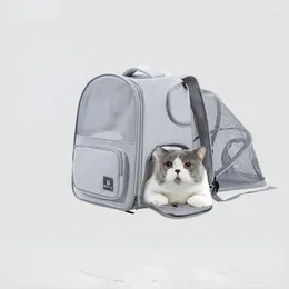 Cat Carriers Pet Carrying Backpack For Small Dog Large-Capacity Carrier Bag That Expands Into A Tent Travel Folding Supplies