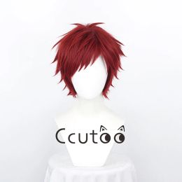 Wigs Gaara Cosplay Wig Men Short Dark Red Wig Cosplay Anime Cosplay Wig Heat Resistant Synthetic Wigs