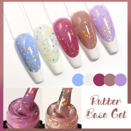 UR SUGAR 7ml Gold Blue Foil Glitter Rubber Base Gel Self-leveling Semi Permanent Soak Off UV LED Gel Varnish Top Coat Manicure