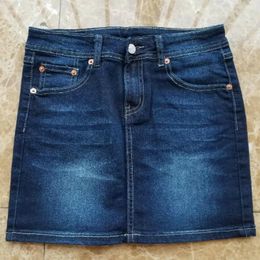 Skirts Summer Office Lady Cotton Brand Femael Women Ladies Girls Blue Denim