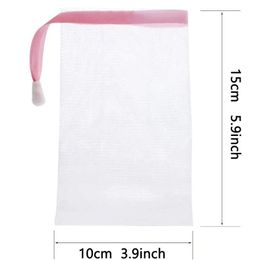 10PCS Shower Gel Soap Bags Hangable Facial Cleanser Foaming Mesh Bags Body Bath Soap Cleanser Bubble Net Bags Cleaning Tools