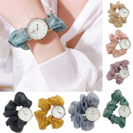 Charm Bracelets Creative Ribbon Women Watch Unique Lady Hair Band Design Fashion Quartz Clothing Accessories For Girls L7G3