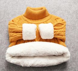 Children Clothes Baby Boys Cotton Warm Pullovers Velvet Thicken Winter Turtleneck Knitted Loosen Jacket 17T Sweater Babi Girl Y105525937