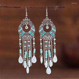 Hoop Earrings Women Water-Drops Shape Boho Style Tassel For Thanksgiving Birthdays Anniversaries And Other Festivals