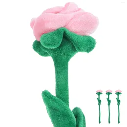 Decorative Flowers Bend Plush Rose Artificial Flower Stuffed Decoration Fake Arrangement Ornament Toy