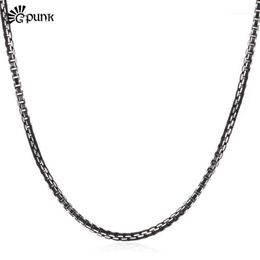 Black Box Chain 3mm Trendy Necklace For Men High Quality Mens Boys Jewellery Whole Aluminium Alloy 3 Size N204G1263M