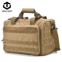 Bags WINCENT Gun Shooting Range Bag Hunting Shoulder Bag 600D Waterproof Tactical Training Bag Molle System Tools Bags Camping