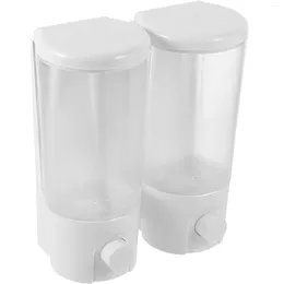 Liquid Soap Dispenser Wall-mount Container Punch Free Shampoo For Bathroom
