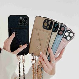 Cell Phone Cases Crossbody Wallet Case for IPhone 15 14 13 12 11 Pro Max XR XS X 8 7 SE 2 3 Card Holder Lanyard Chain Strap Cord Bag Cover 2442