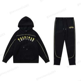 2024 Yellow Trapstar Tracksuit Gradient Embroidered Padded Hoodie Sweatshirt Fashion Street Sportwear Sweatpants Tracksuits Women Pullover Track Suit Clothes k