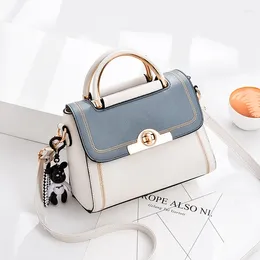 Shoulder Bags Doll Pendant Women's Bag 2024 Trend Colour Contrast Ladies Handbag Summer Fashion One-shoulder Messenger Small