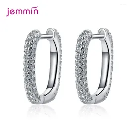 Hoop Earrings 925 Sterling Silver Korean Trendy Black Platinum Temperament Simple Charm Elegant Jewelry Accessories