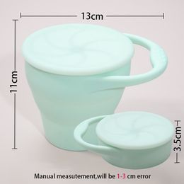 100%Food Safe Approve Silicone Container For Small Items Fashionable Snack cup Portable Food Cup With Lid Baby Accessories