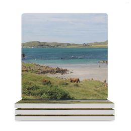 Table Mats Fionnphort And The Isle Of Iona Mull Scotland Ceramic Coasters (Square) Creative For Drinks Set Coffee