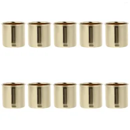 Candle Holders 10 Pcs Desktop Metal Cup Tea Lights Holder Centrepiece Wrought Iron Household Cups